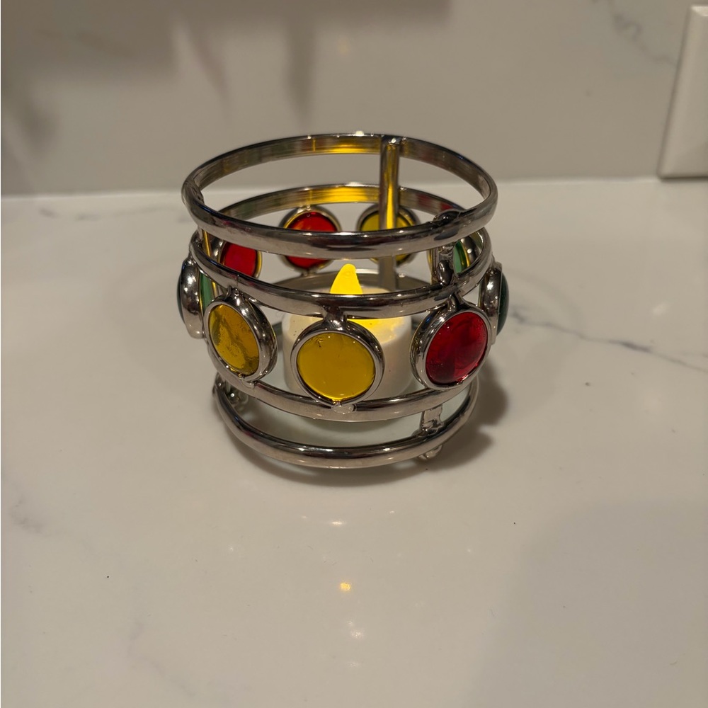 Multi-Colored Decorative Tealight Candle Holder